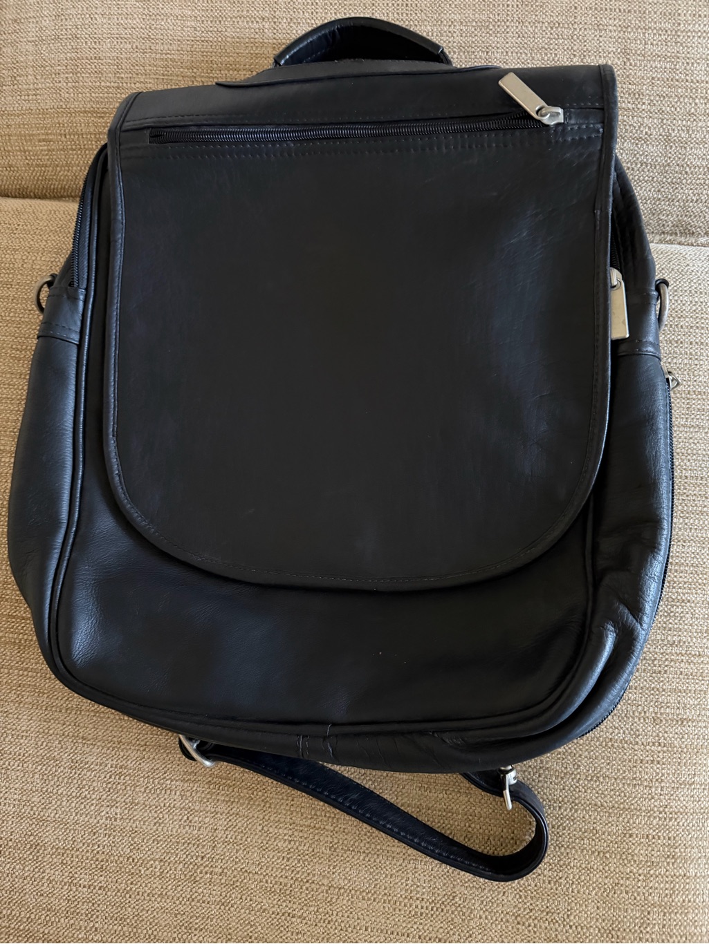 Wilsons Leather Black Leather Men's Backpack Unisex!
